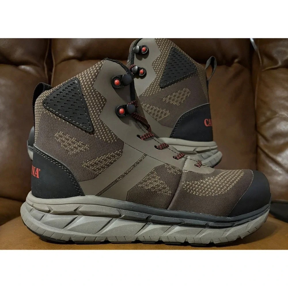 Carolina Voltrex CA1915 Mens Waterproof Mid Cut Safety Toe Lace Lytning Size 8